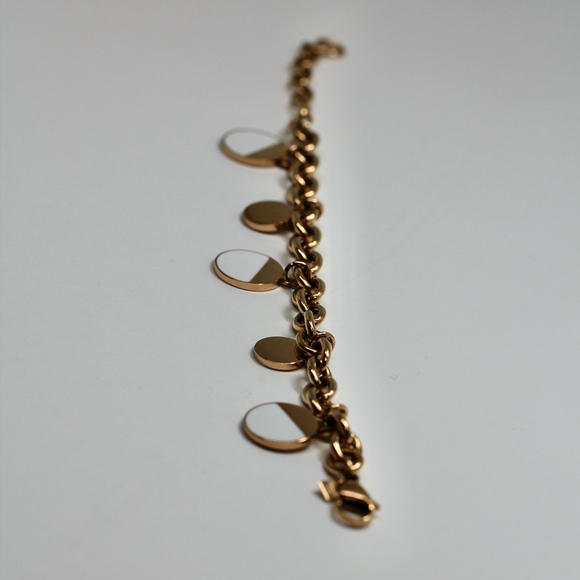 Rose Gold Dipped Stainless Steel Two Tone Bracelet - Picture 8 of 8